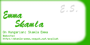 emma skamla business card